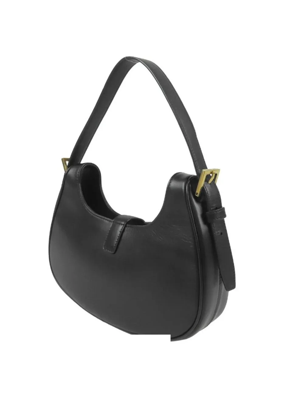 Saint Laurent le Fermoir Black Leather Hobo
